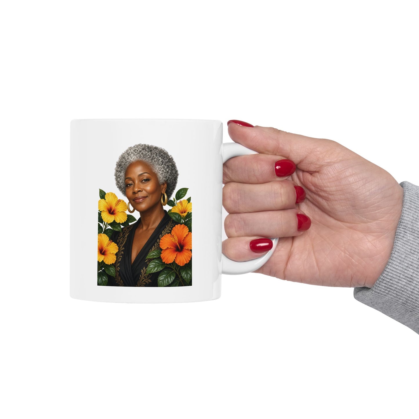 Floral Sunflower Ceramic Mug