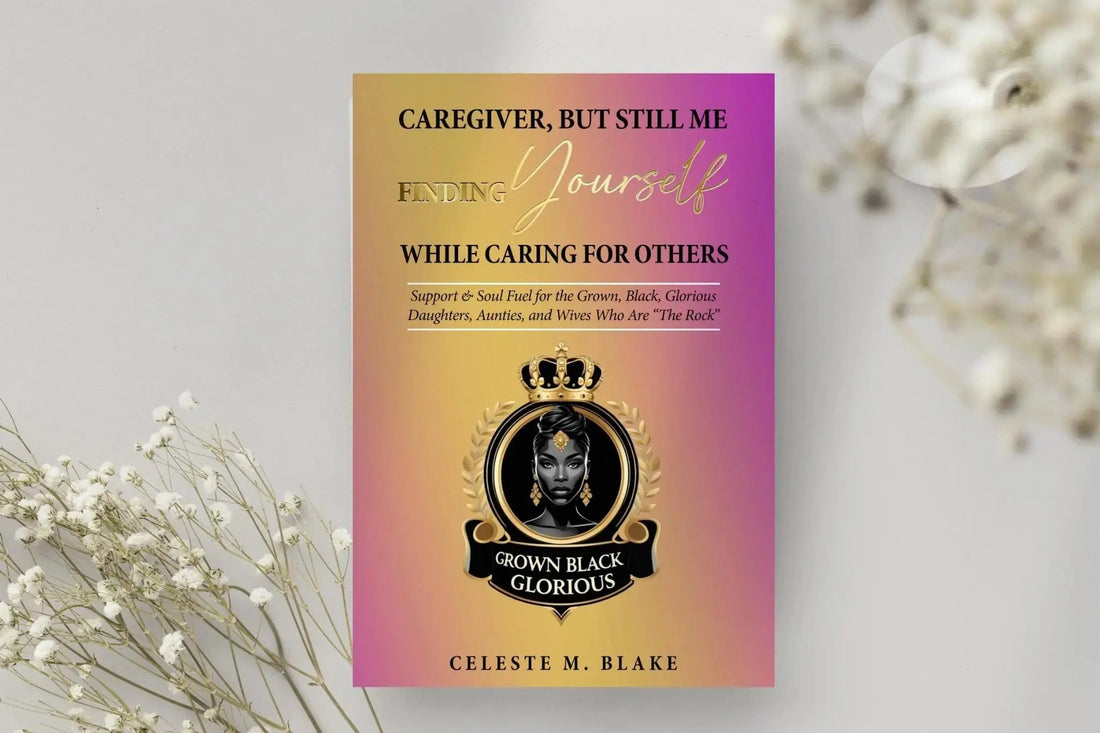 Caregiver But Still Me ebook cover journal for Black women navigating caregiver burnout and emotional healing
