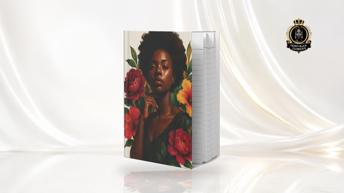 Floral Goddess Melanin Hardcover Wellness Journal