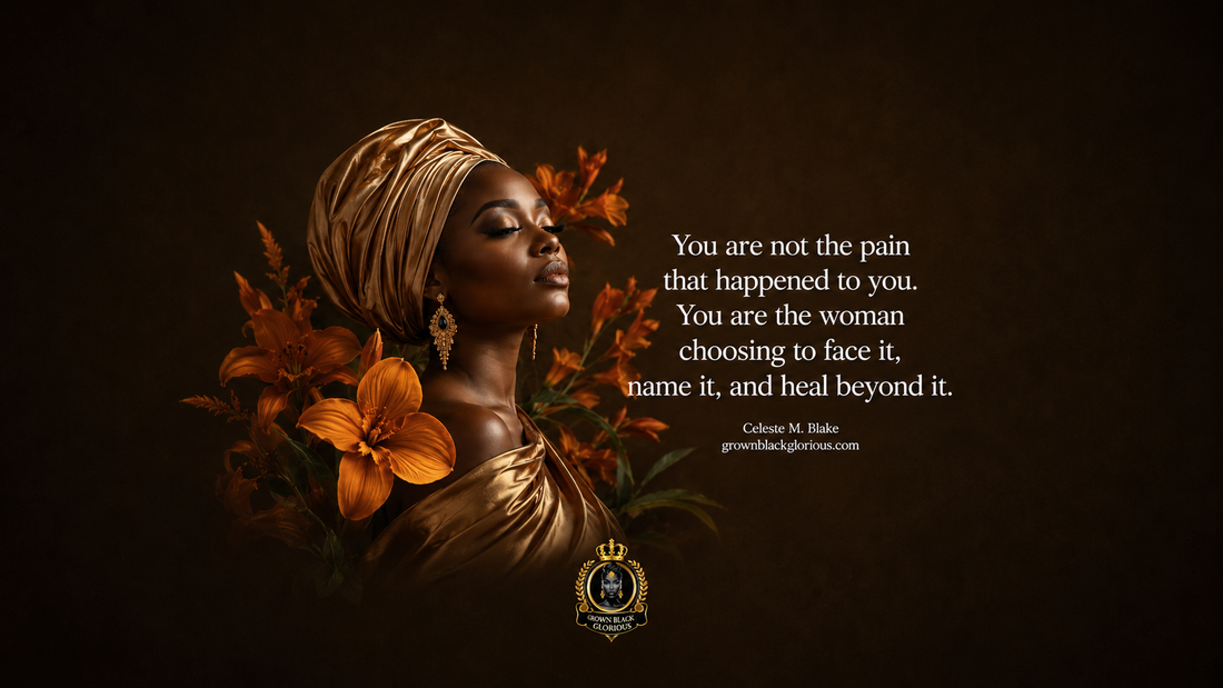 Self care journal for Black women and black women notebook inspiration with guided journal Black women healing themes by Celeste M. Blake
