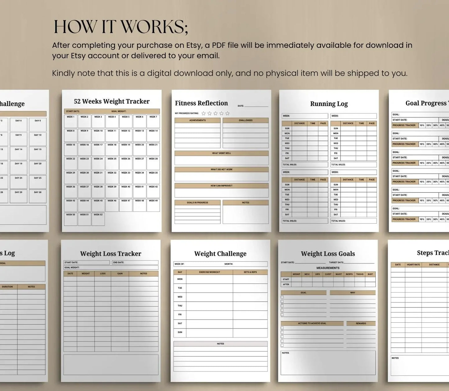Fitness and Weight Loss Planner for Black Women | Workout Tracker, Meal Planner for Nubian Queen, Printable PDF for Weight Loss & Wellness Ma boutique