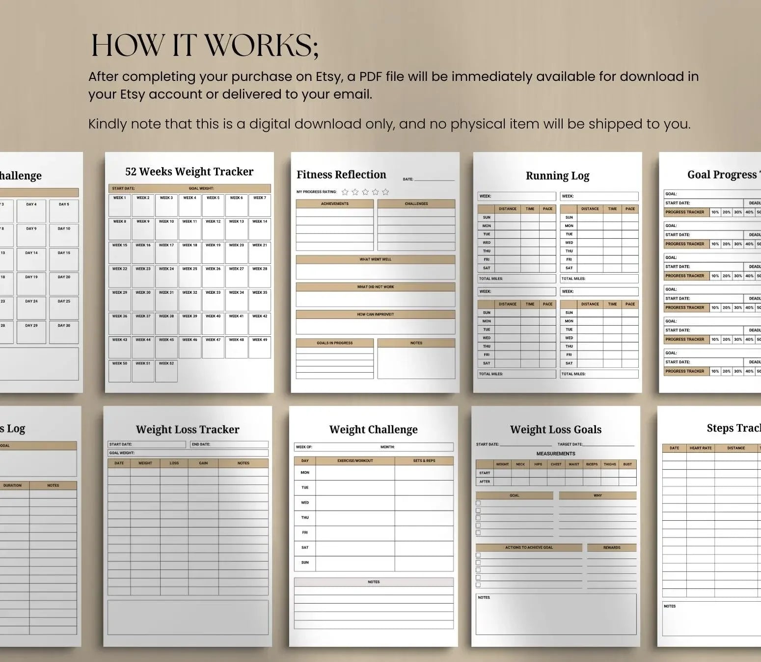Fitness and Weight Loss Planner for Black Women | Workout Tracker, Meal Planner for Nubian Queen, Printable PDF for Weight Loss & Wellness Ma boutique
