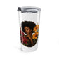 20oz Floral Tumbler with Red and Yellow Flower Design