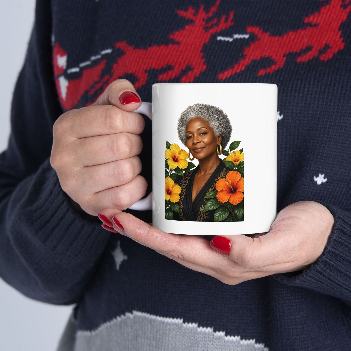 Floral Sunflower Ceramic Mug