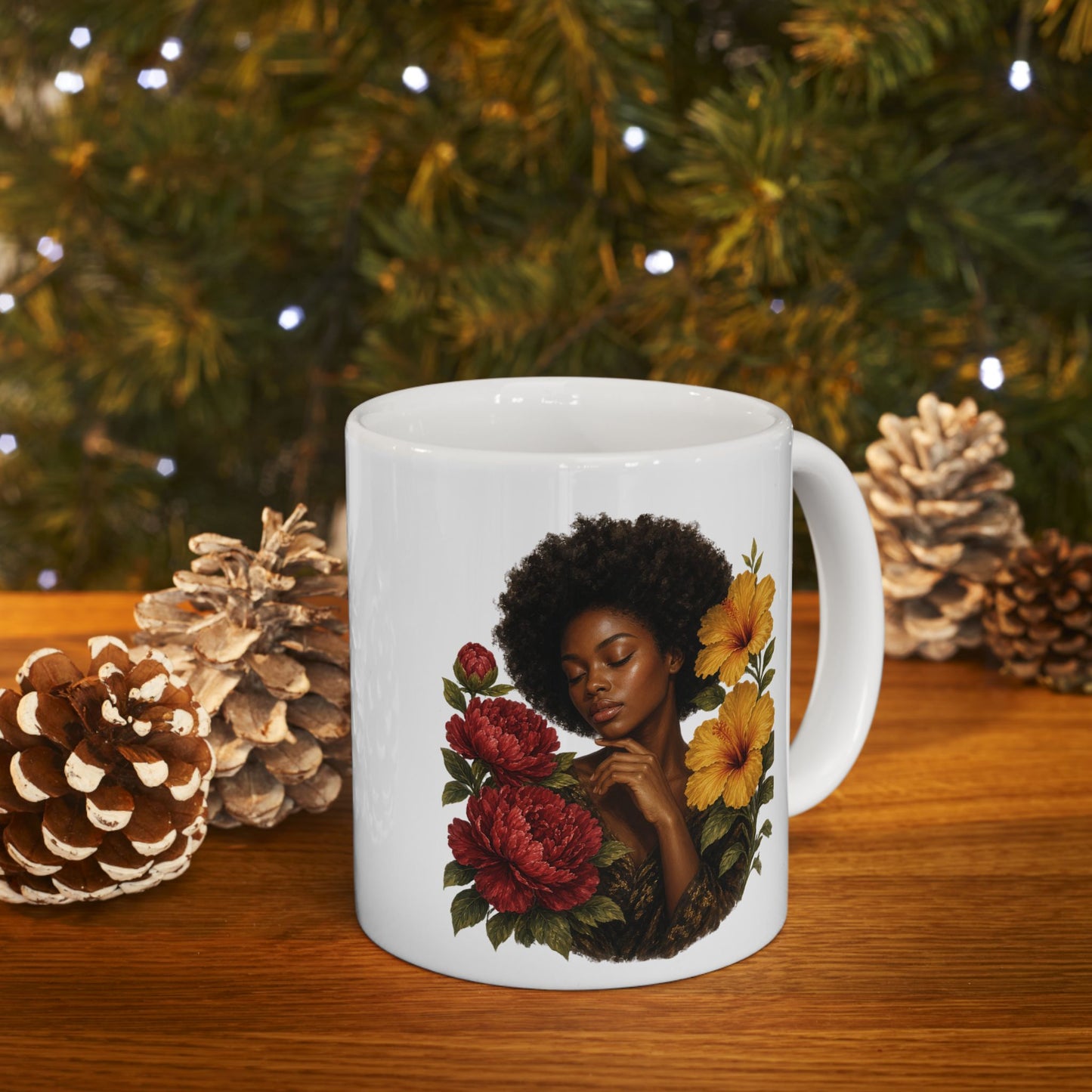 Floral Ceramic Mug – Colorful Wildflower Coffee Cup