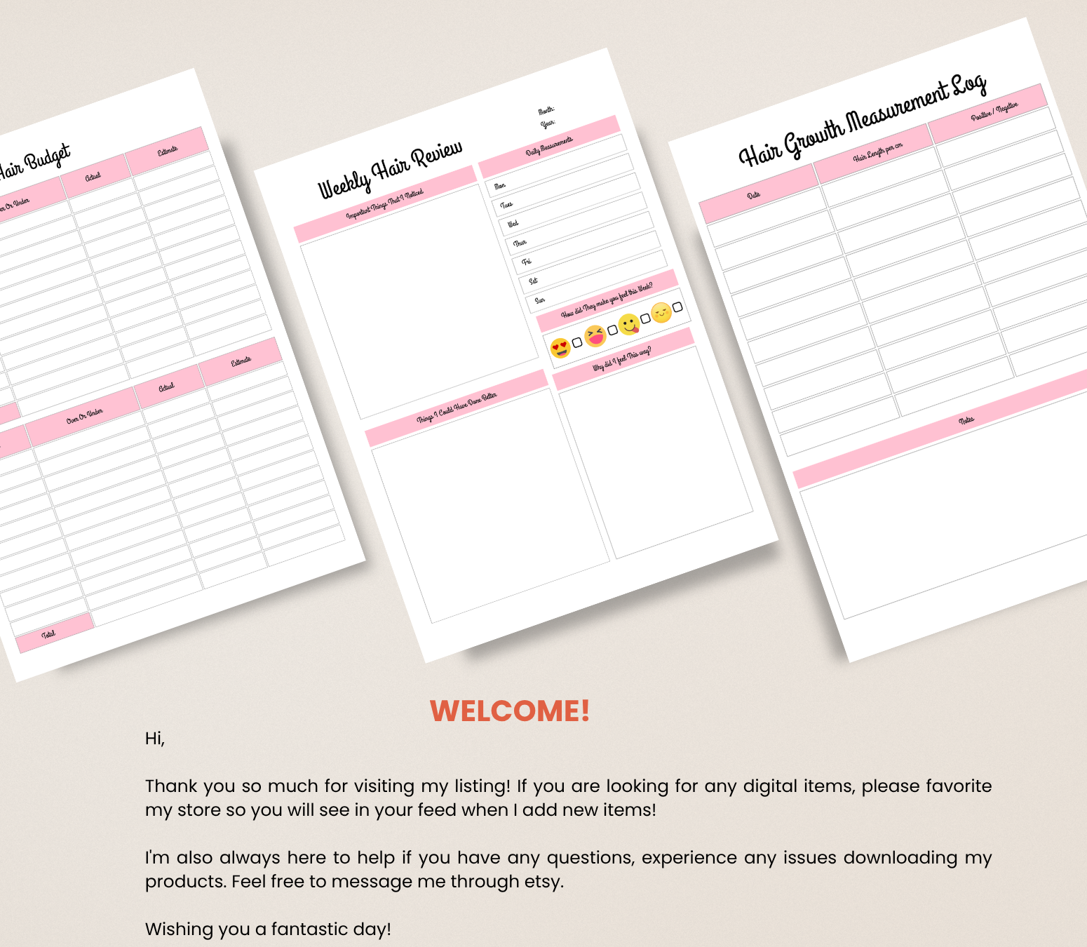 4C Hair Care Planner | Editable Canva Natural Hair Care Routine Tracker - Grown Black Glorious