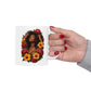 Colorful Floral Ceramic Mug - 11 oz