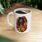 Colorful Floral Ceramic Mug - 11 oz