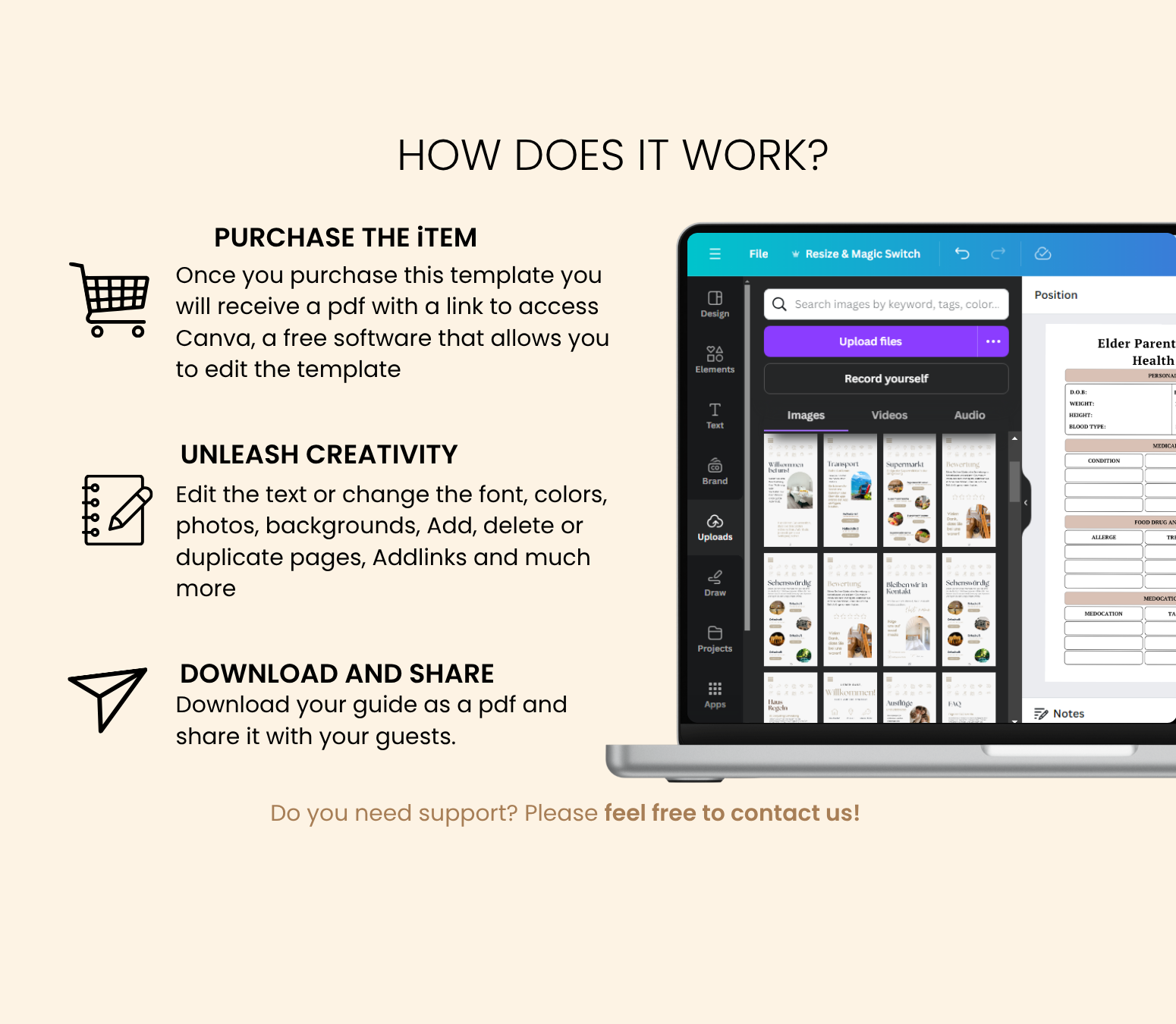 Black Women’s Elder Care Management Planner | Editable Canva Caregiving Organizer - Grown Black Glorious