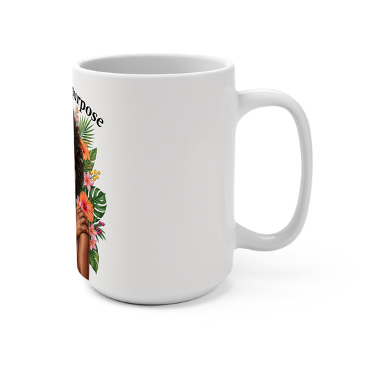 15oz  At Peace On Purpose Mug – Soft Life Affirmation for Black Women, Healing Self Care Gift
