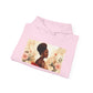 Afrocentric Rose Art Hoodie for Black Women – Portrait Sweatshirt