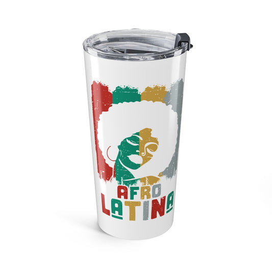 Afro Latina 20oz Stainless Steel Black Woman Tumbler – Insulated Cultural Pride Travel Mug