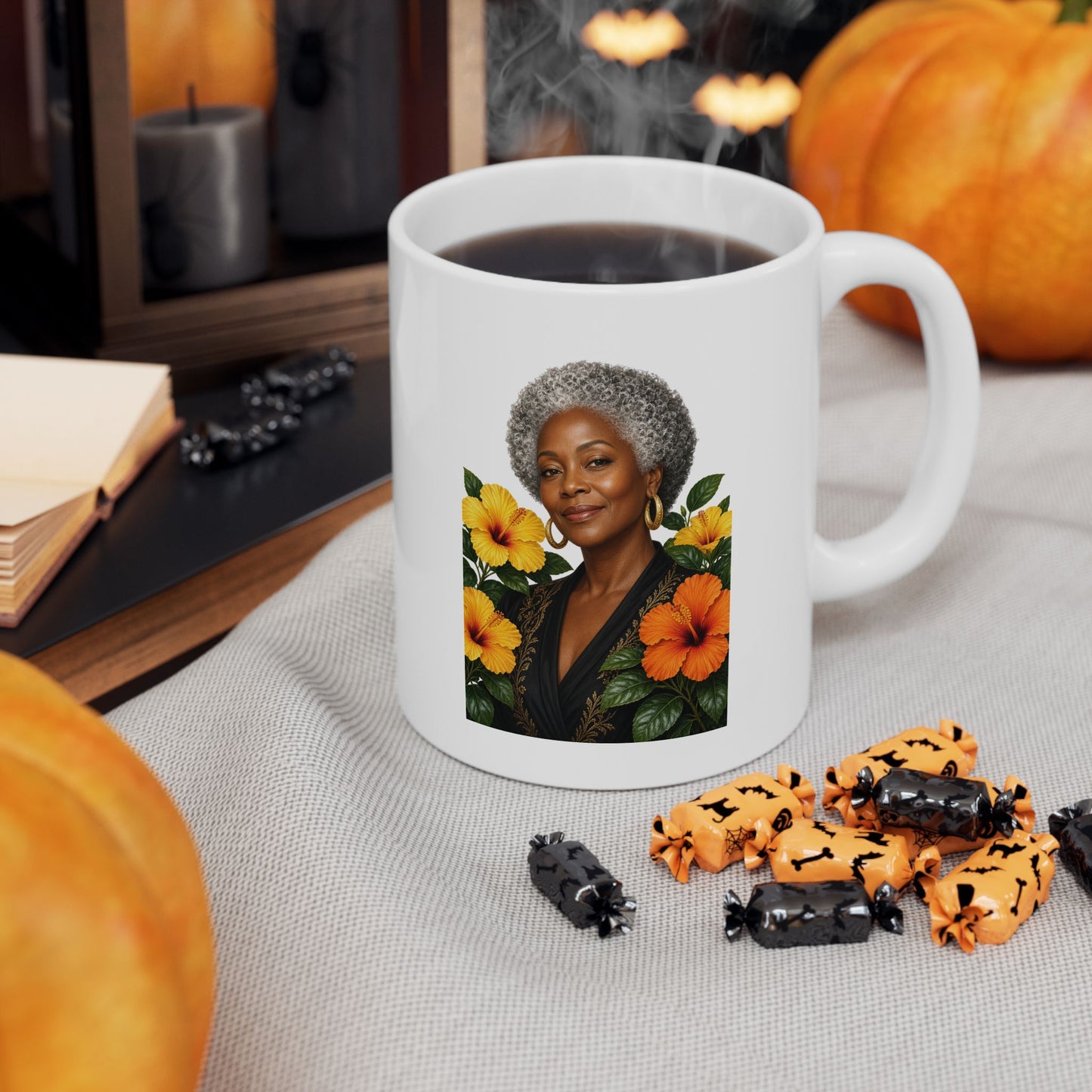 Floral Sunflower Ceramic Mug