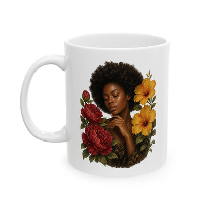 Floral Ceramic Mug – Colorful Wildflower Coffee Cup