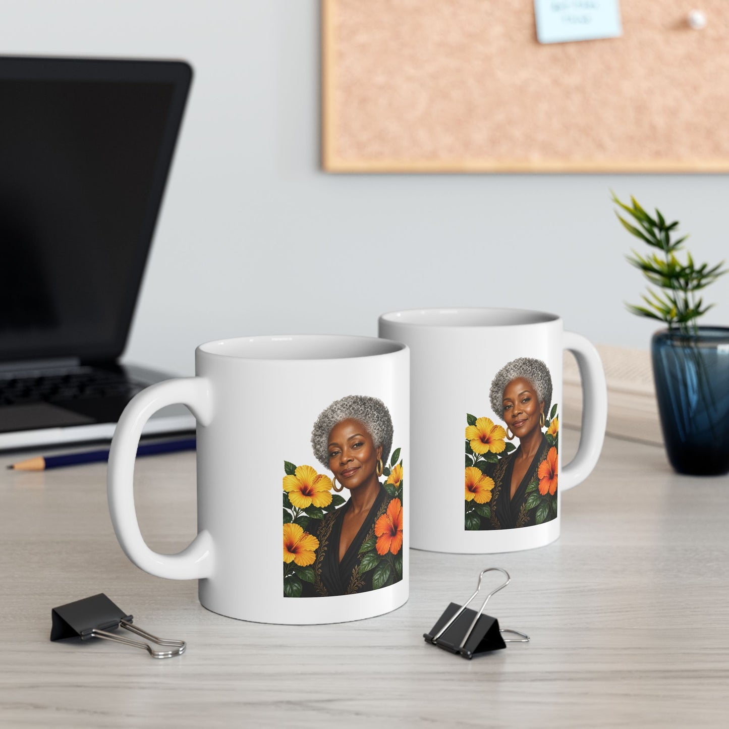 Floral Sunflower Ceramic Mug