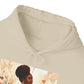 Afrocentric Rose Art Hoodie for Black Women – Portrait Sweatshirt