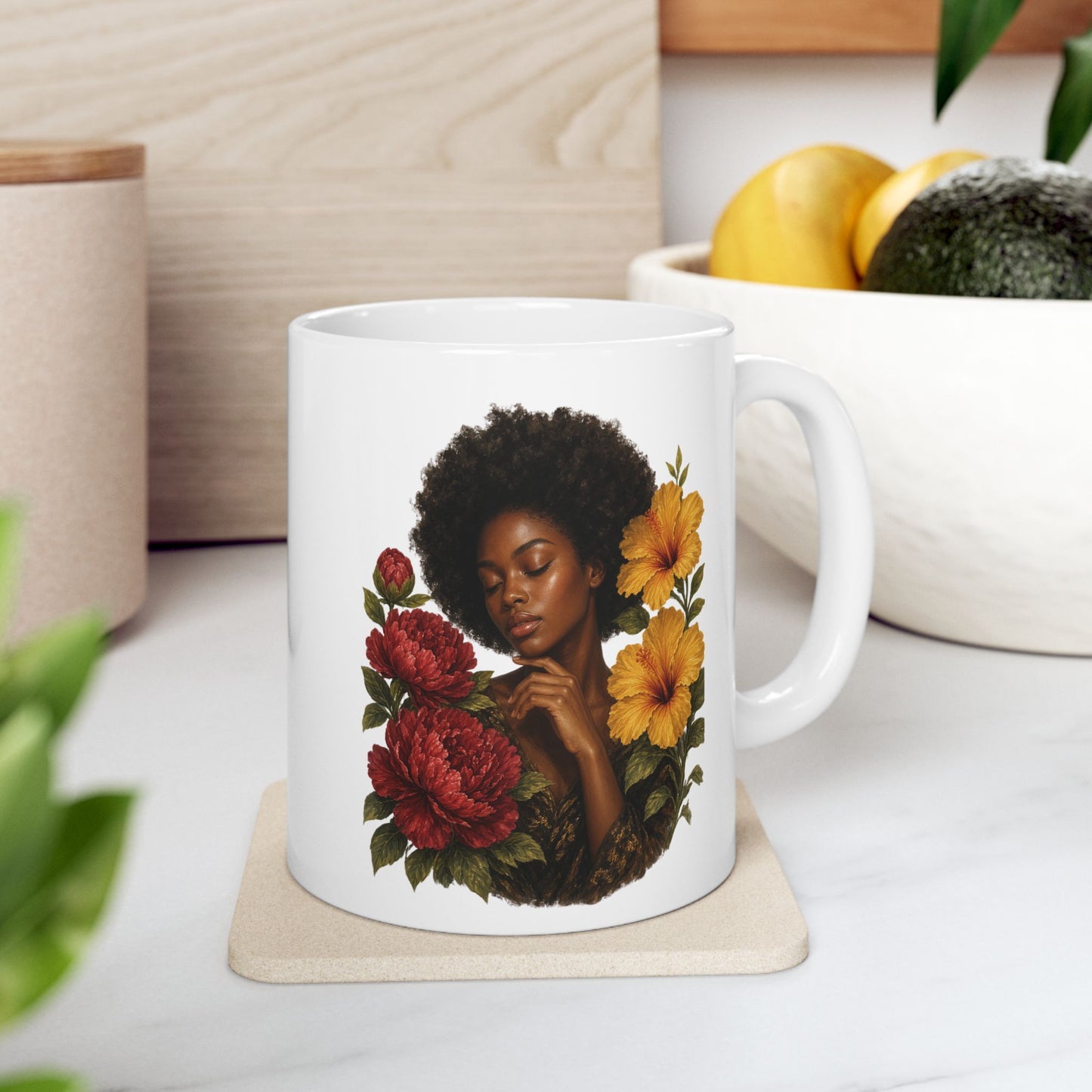 Floral Ceramic Mug – Colorful Wildflower Coffee Cup