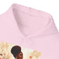 Afrocentric Rose Art Hoodie for Black Women – Portrait Sweatshirt