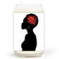 Floral Afro Silhouette Hand-Poured Soy Candle Grown Black Glorious