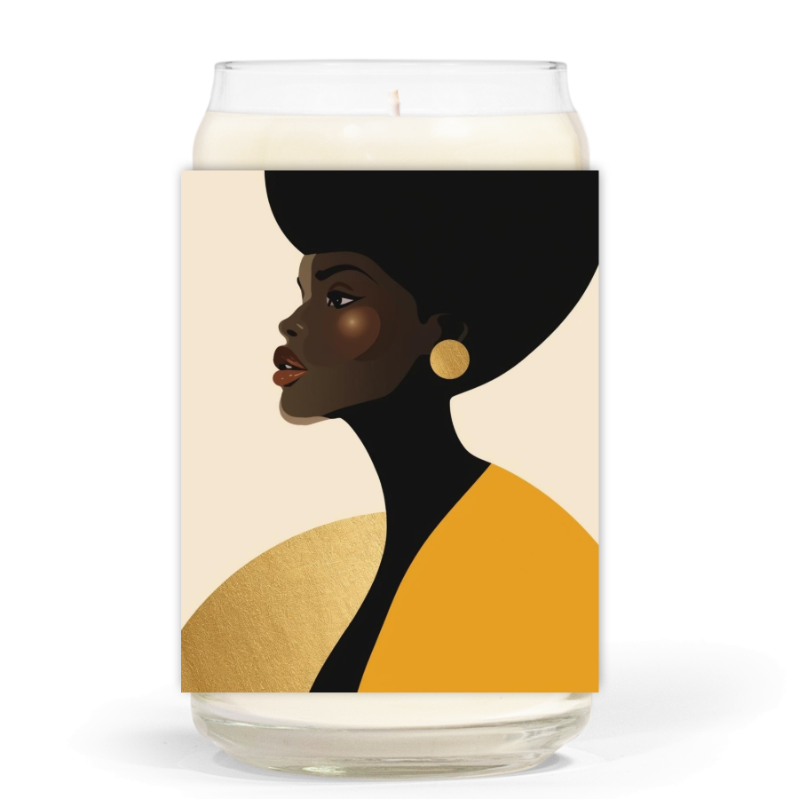 Golden Silhouette Soy Candle – Hand-Poured 60–80 Hr Burn