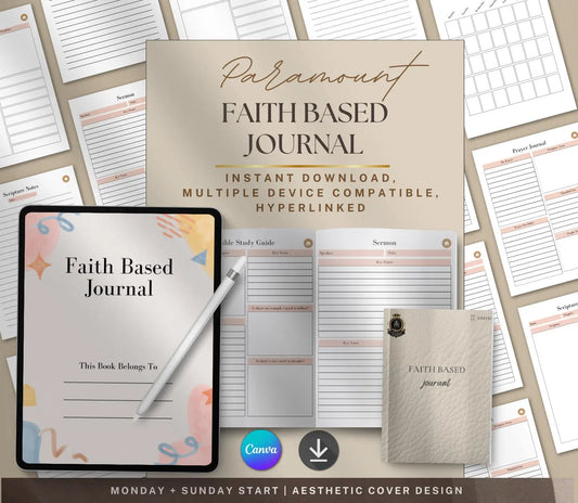 Christian Prayer Journal: Bible Study & Devotional Planner (Printable PDF) Grown Black Glorious