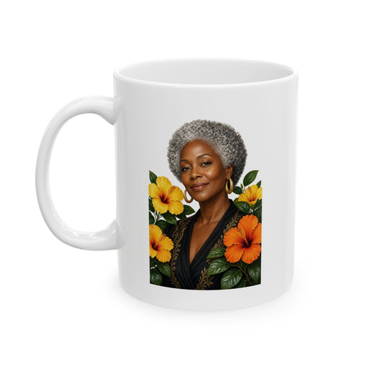 Floral Sunflower Ceramic Mug