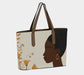 Black Woman Vegan Leather Tote – Afrocentric Luxury Bag, Cultural Art Handbag for Confident Women Grown Black Glorious