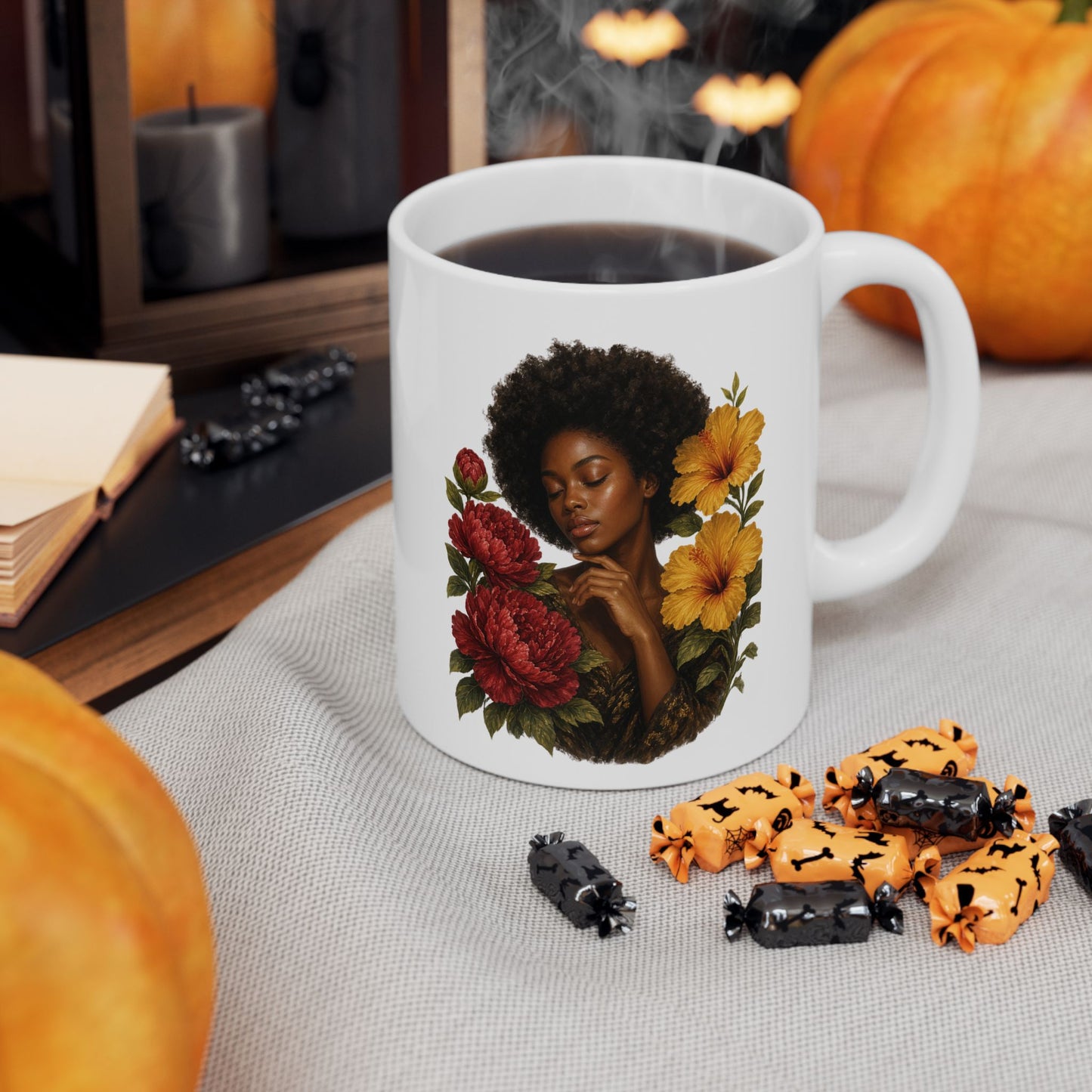 Floral Ceramic Mug – Colorful Wildflower Coffee Cup