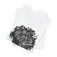 Black Woman Floral Silhouette T-Shirt – Lightweight Cotton Afrocentric Graphic Tee