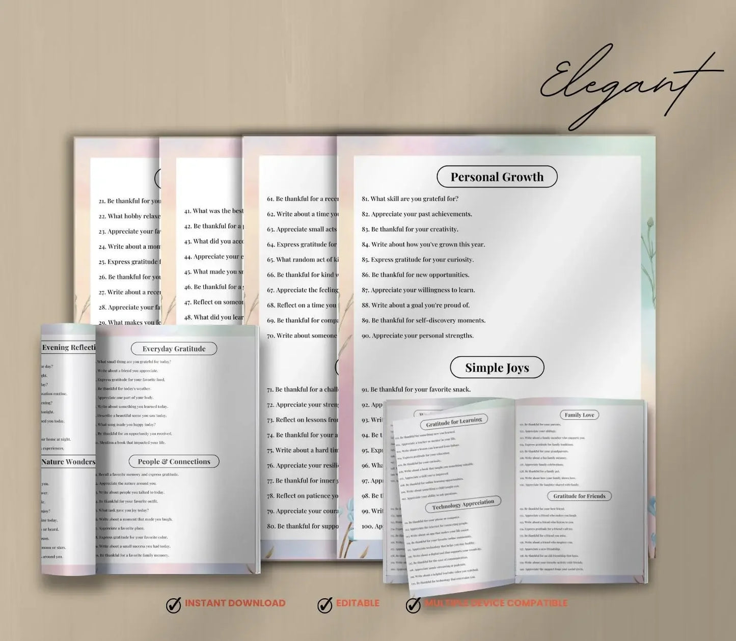 Gratitude Journal Prompts for Black Women: Daily Self-Care (Printable/Digital Download) Ma boutique