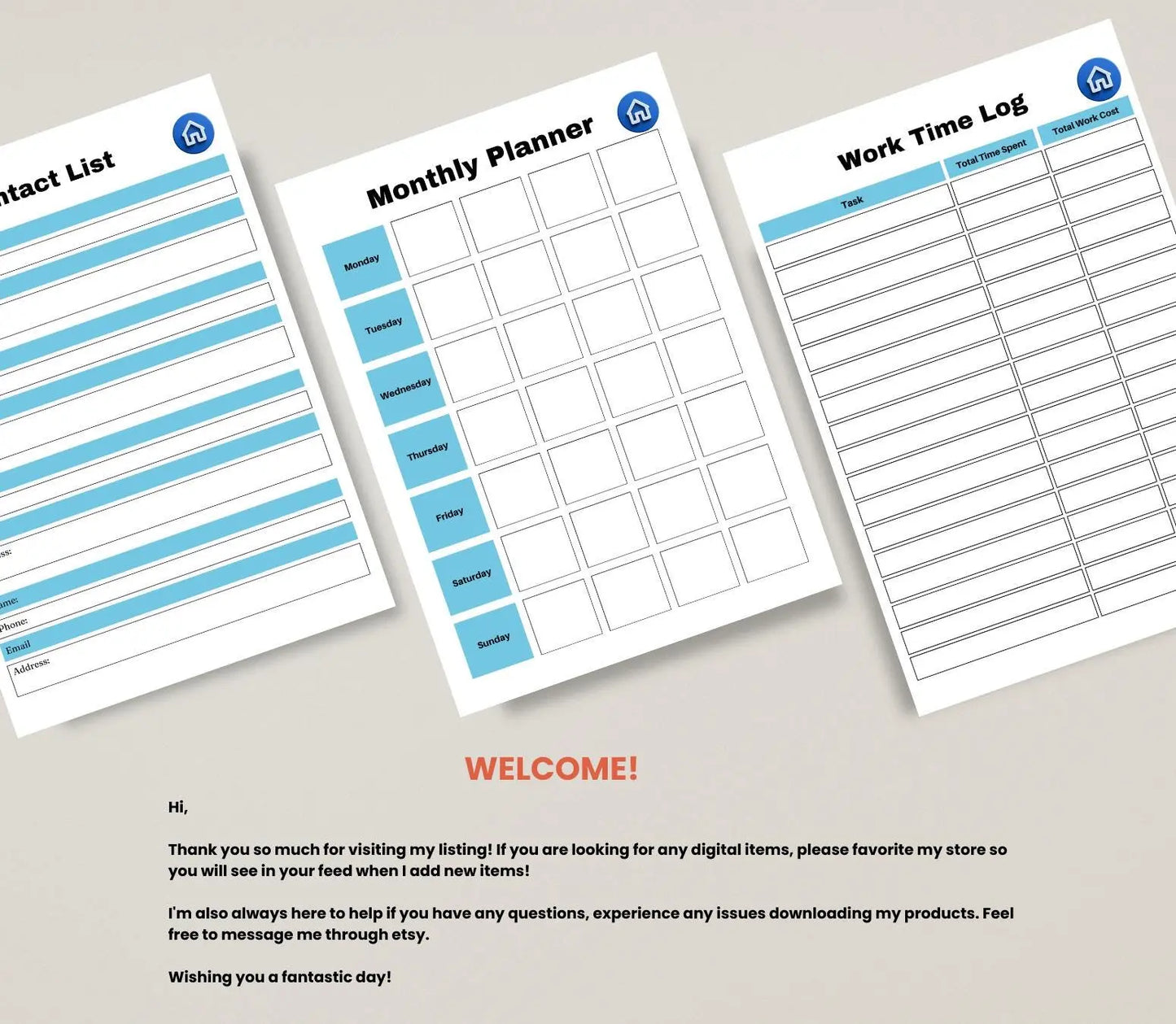 Craft Business Planner: Etsy Shop Organizer, Inventory Tracker (Printable PDF & Digital) Grown Black Glorious
