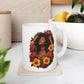 Colorful Floral Ceramic Mug - 11 oz