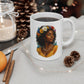 Floral Ceramic Mug - 11 oz