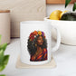Colorful Floral Ceramic Mug - 11 oz