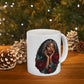 Floral Ceramic Mug - 11 oz