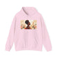 Afrocentric Rose Art Hoodie for Black Women – Portrait Sweatshirt