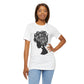 Black Woman Floral Silhouette T-Shirt – Lightweight Cotton Afrocentric Graphic Tee