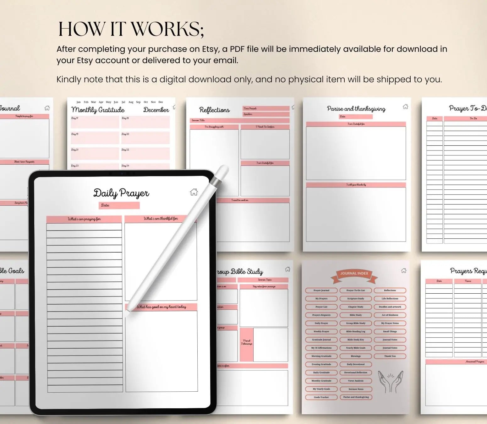 Digital Prayer Journal for Women: Christian Devotional Planner (Printable PDF) Grown Black Glorious