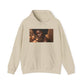 Afrocentric Art Hoodie for Black Women – Warm Floral Portrait Sweatshirt