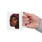 Floral Ceramic Mug - Black & Beautiful 11 oz.