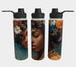 Black Woman Art Stainless Steel Water Bottle – 24 oz Double-Wall Insulated Bottle, Luxury Hydration with Afro-Inspired Beauty Grown Black Glorious