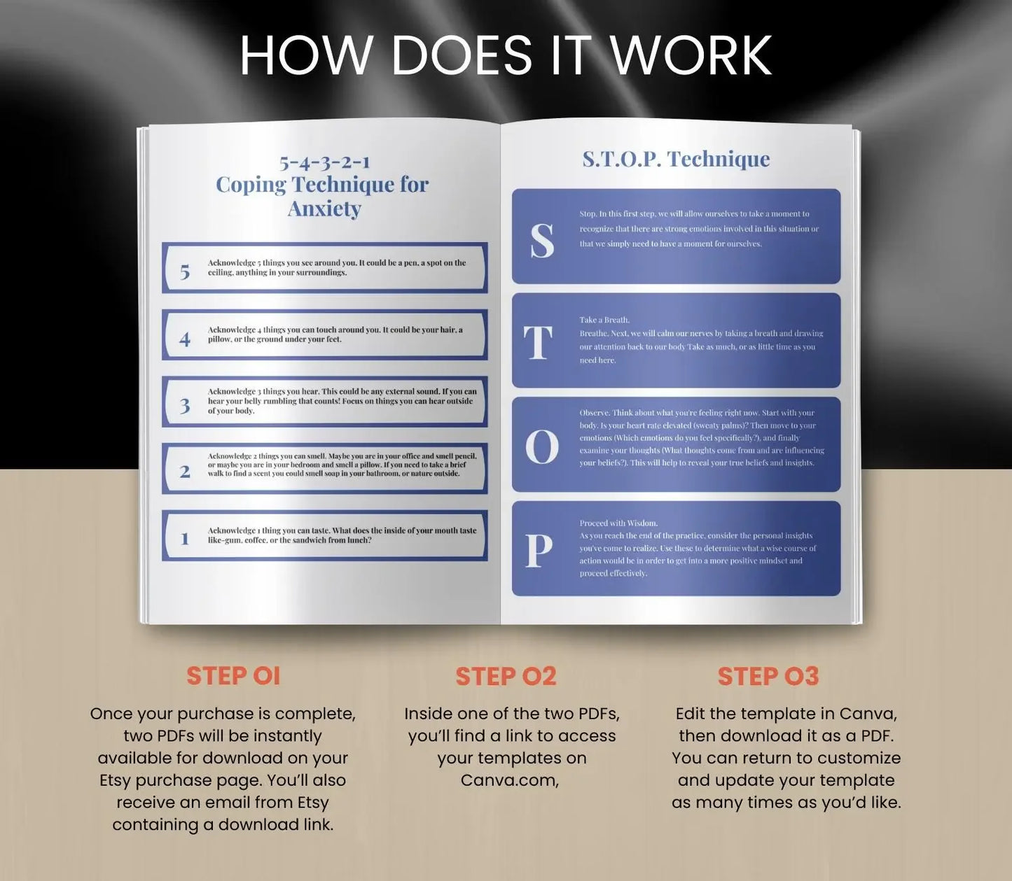 Mental Health Planner: Self-Care Journal & Mood Tracker (Printable Digital Journal) Grown Black Glorious