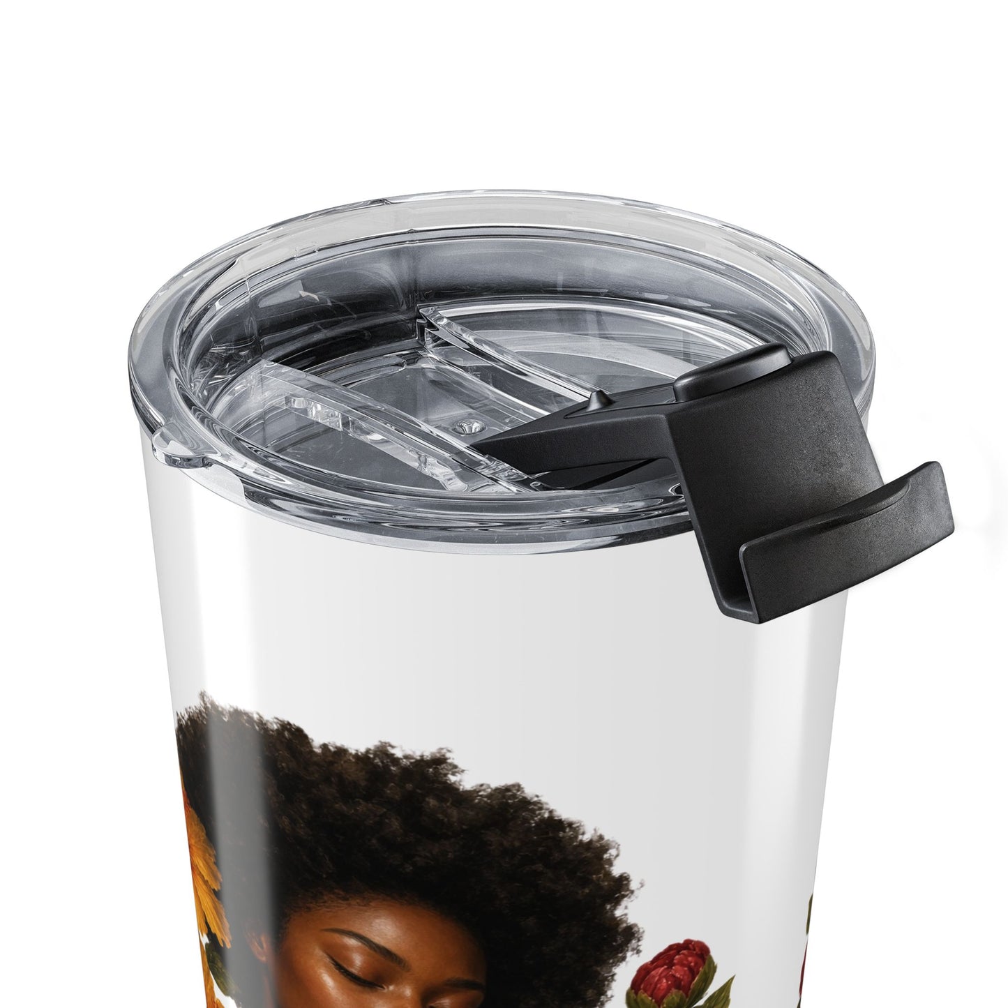 20oz Floral Tumbler with Red and Yellow Flower Design