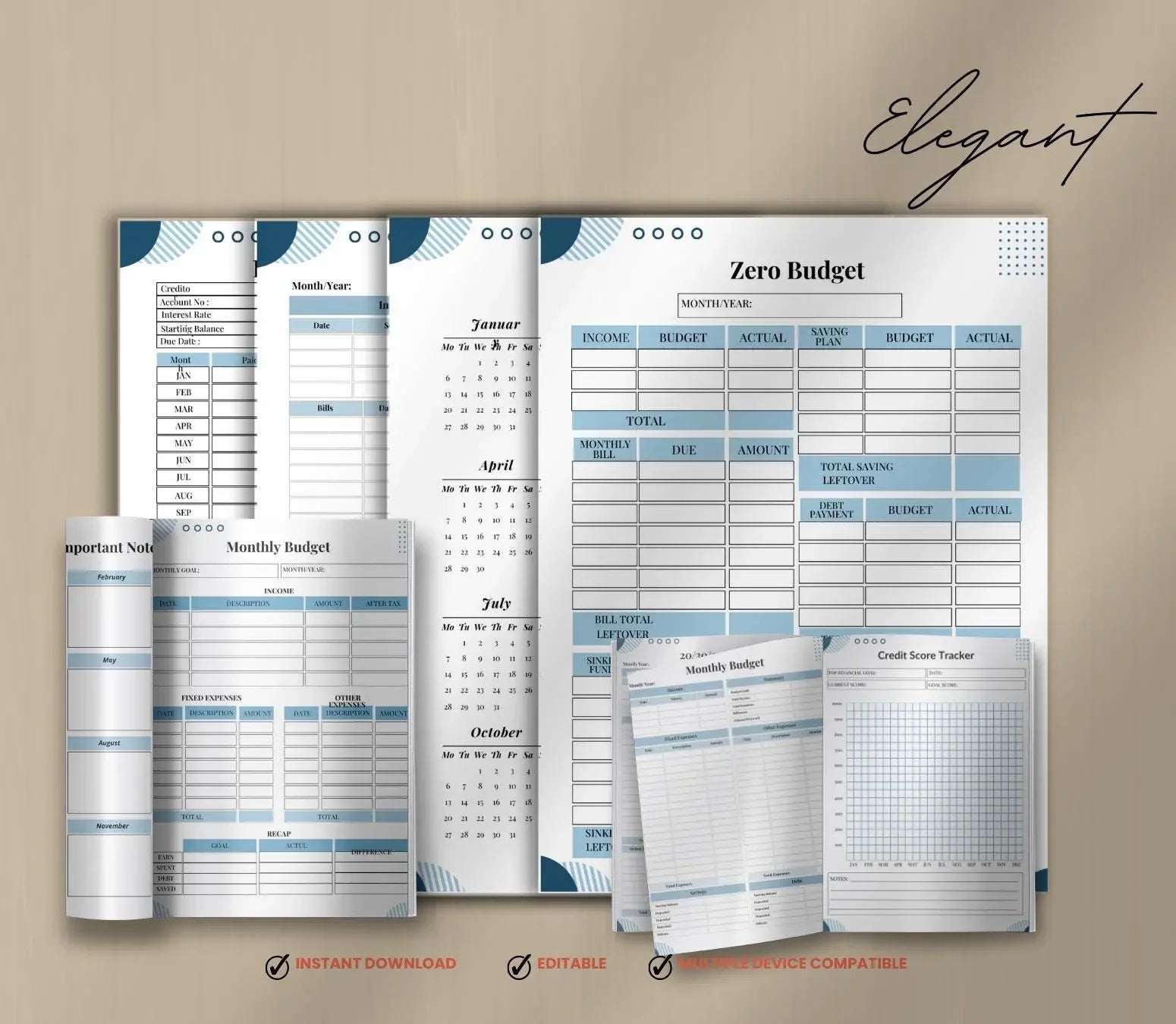 Budget Planner & Finance Tracker - Money Management Made Easy (Digital) Grown Black Glorious