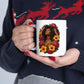 Colorful Floral Ceramic Mug - 11 oz