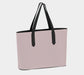Blush Pink Vegan Leather Tote – Soft Luxury Handbag for Black Women, Minimalist Chic Purse for Everyday Grace Grown Black Glorious