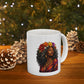 Colorful Floral Ceramic Mug - 11 oz
