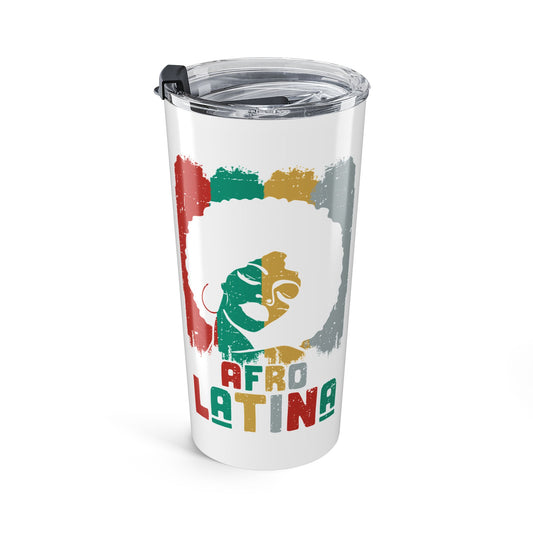 Afro Latina 20oz Stainless Steel Black Woman Tumbler – Insulated Cultural Pride Travel Mug