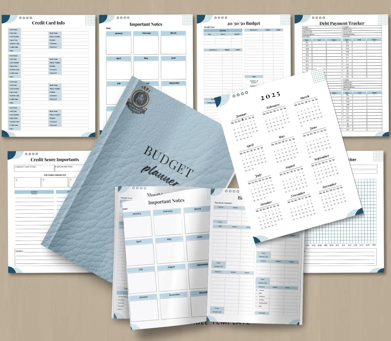 Budget Planner & Finance Tracker - Money Management Made Easy (Digital) Grown Black Glorious