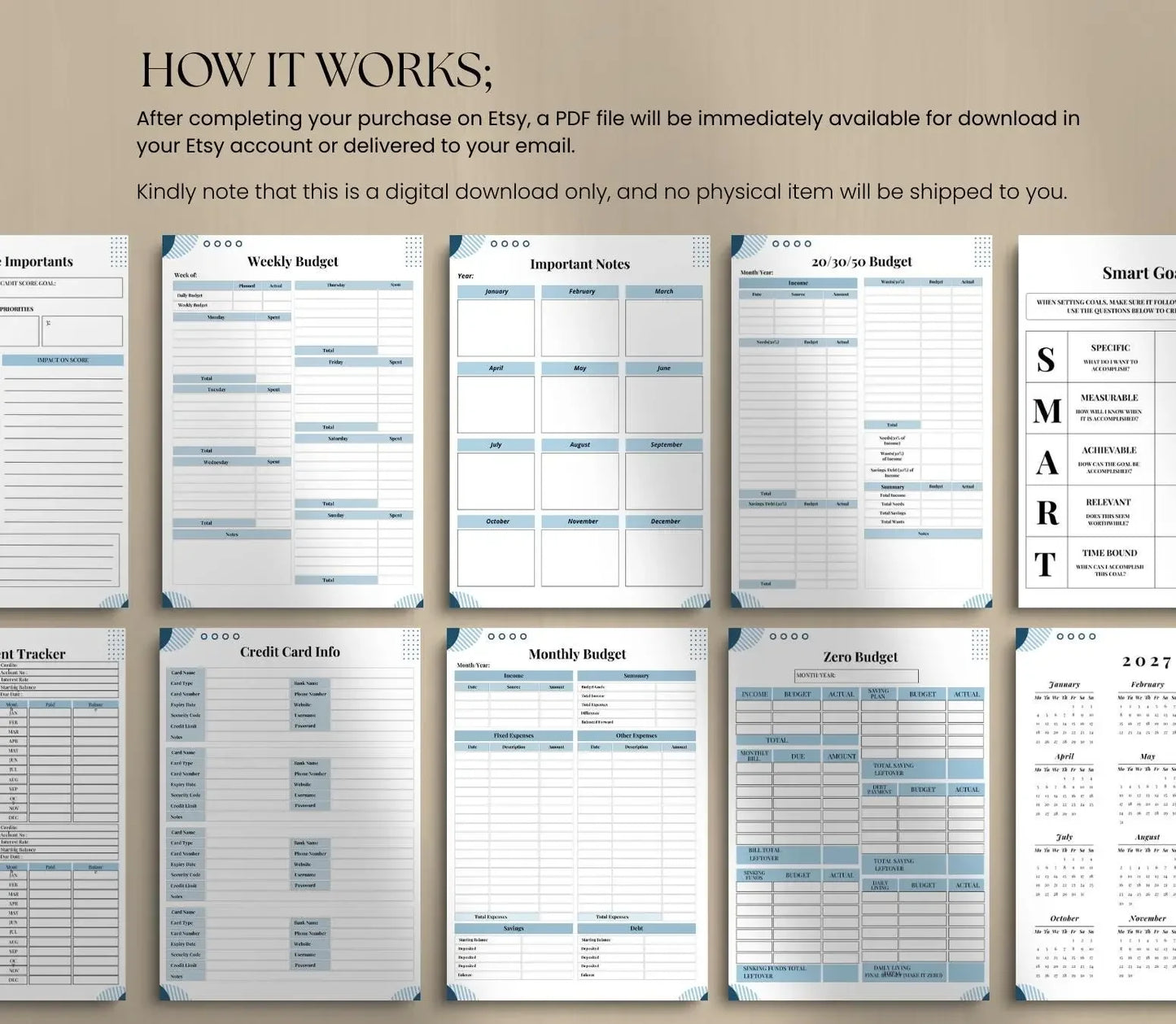 Budget Planner & Finance Tracker - Money Management Made Easy (Digital) Grown Black Glorious